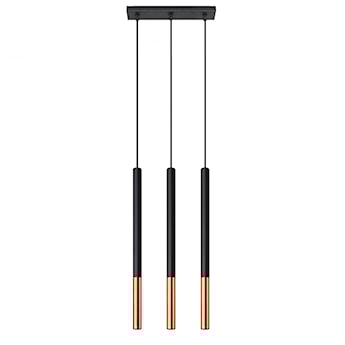 Lampa wisząca Mozaica 3L czarny/miedź