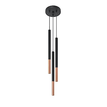 Lampa wisząca Mozaica 3P czarny/miedź