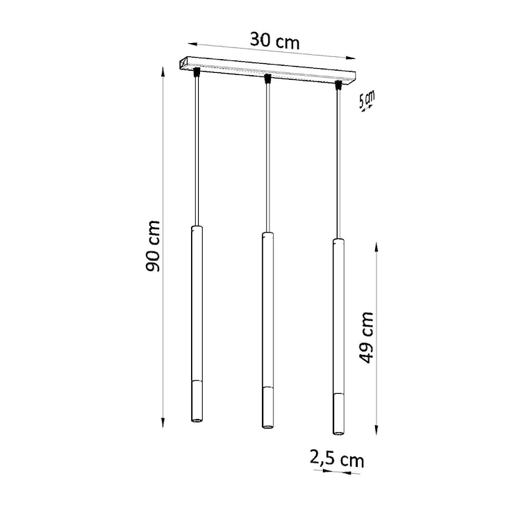 Lampa wisząca Mozaica 3L czarny/złoto  - zdjęcie 6