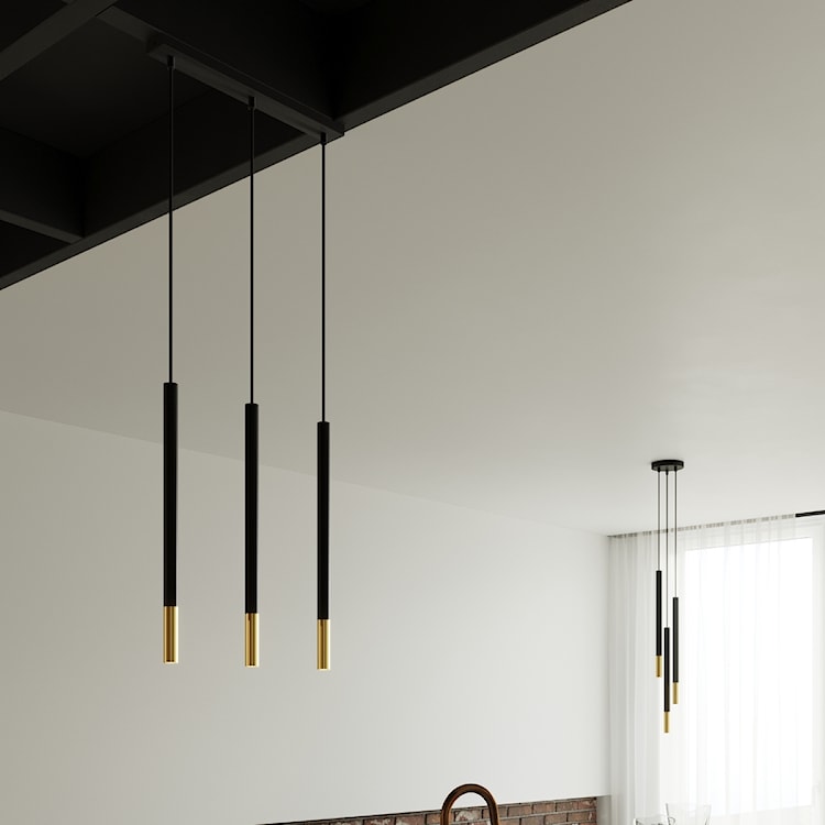 Lampa wisząca Mozaica 3L czarny/złoto  - zdjęcie 3