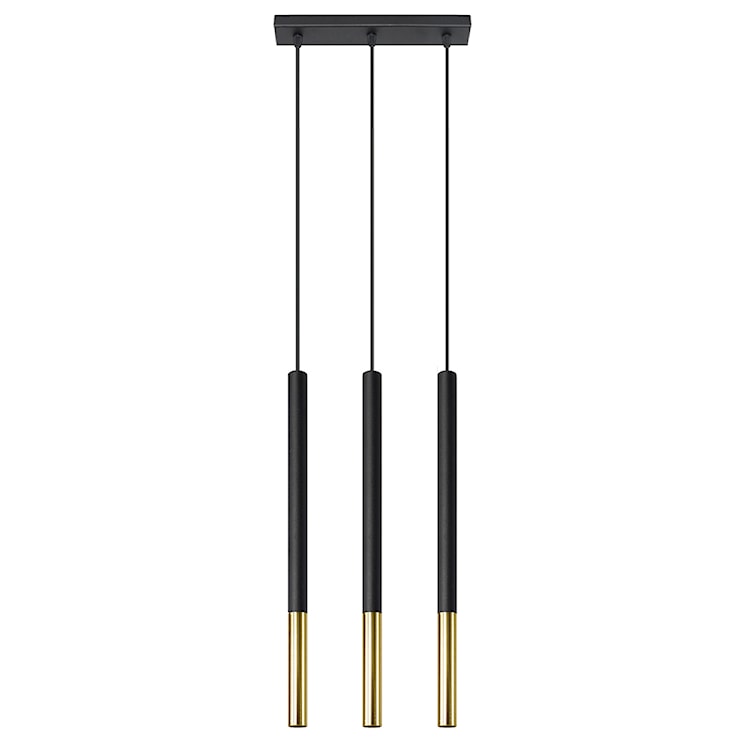 Lampa wisząca Mozaica 3L czarny/złoto