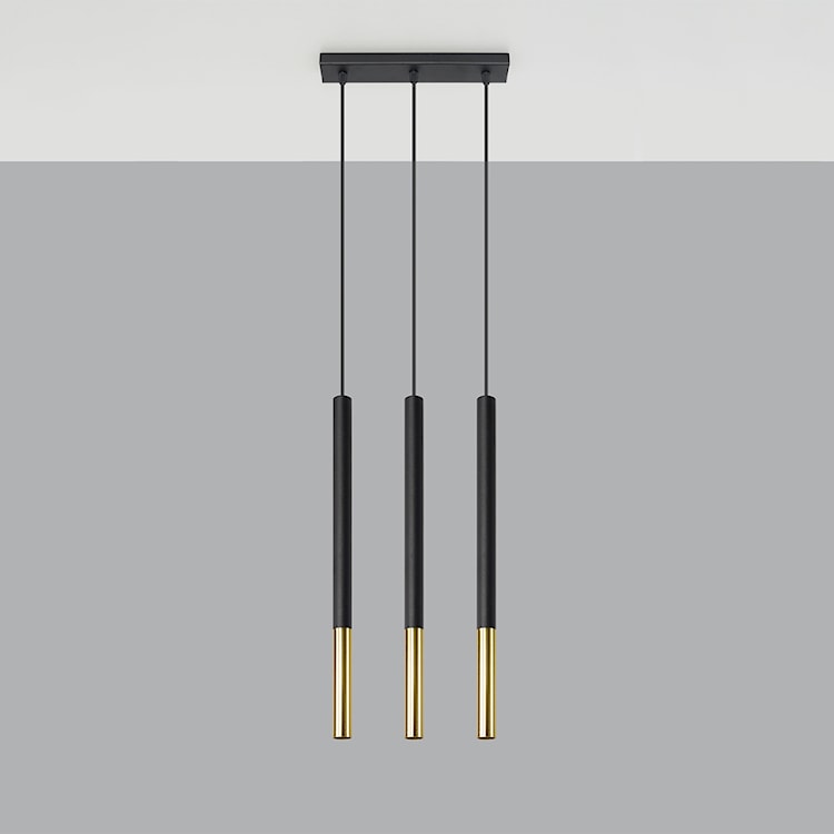 Lampa wisząca Mozaica 3L czarny/złoto  - zdjęcie 4