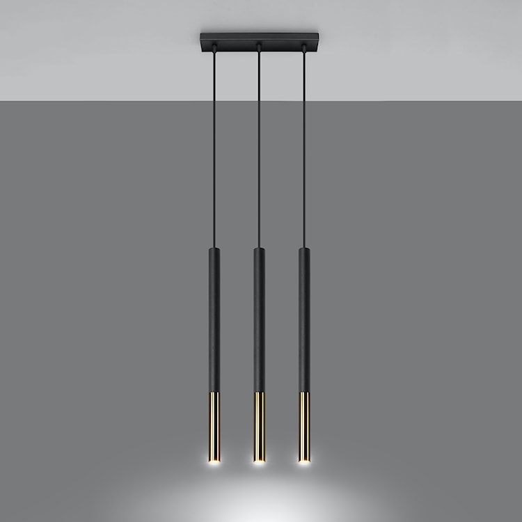 Lampa wisząca Mozaica 3L czarny/złoto  - zdjęcie 5
