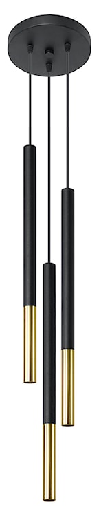 Lampa wisząca Lagga średnica 20 cm x3 czarna/złota 