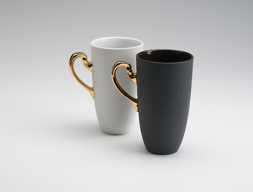 Kubek porcelanowy Nectar 450 ml czarno-złoty  - zdjęcie 7