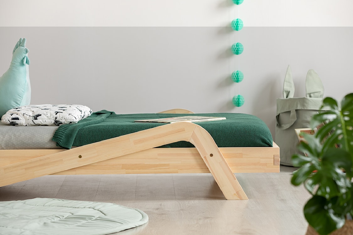 Łóżko Berina młodzieżowe z drewna 100x160 cm  - zdjęcie 3