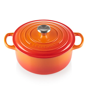 Le Creuset - Brytfanna żeliwna Signature 22 cm pomarańczowa