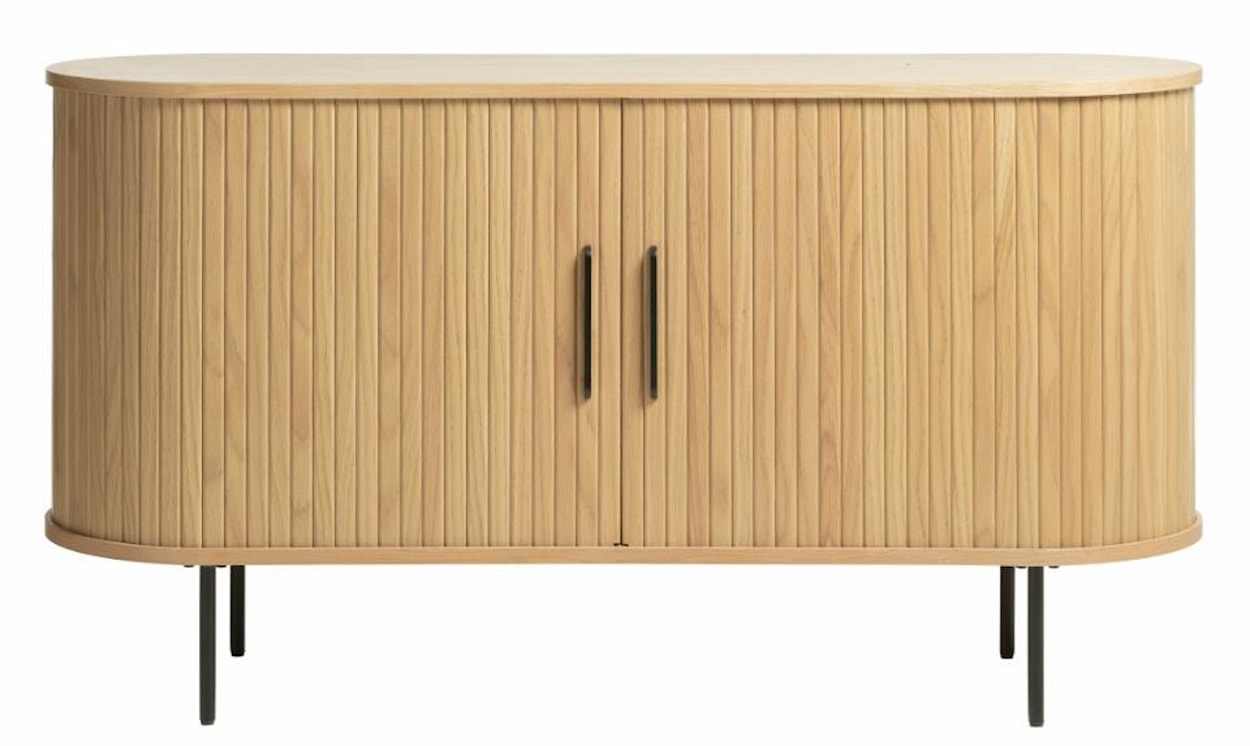 Komoda Gativel 140x76 cm lamele dąb naturalny