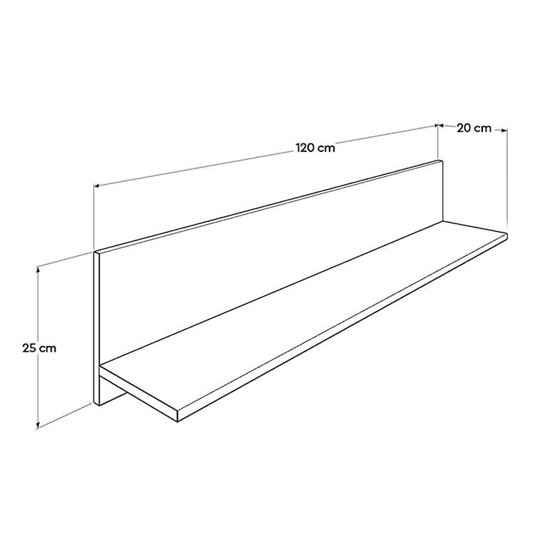 Półka ścienna Raifo 20x120 cm biały  - zdjęcie 8