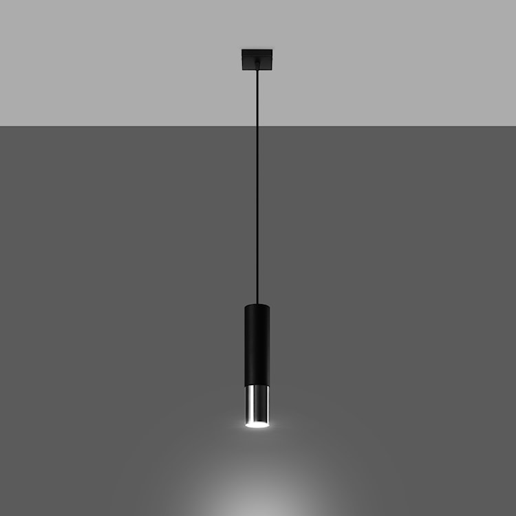 Lampa wisząca Loopez 1 czarny/chrom  - zdjęcie 3