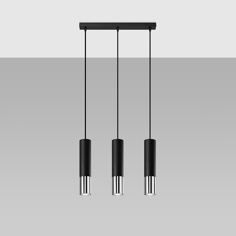 Lampa wisząca Loopez 3L czarny/chrom  - zdjęcie 5