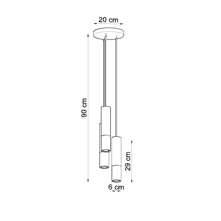 Lampa wisząca Loopez 3P czarny/chrom  - zdjęcie 4
