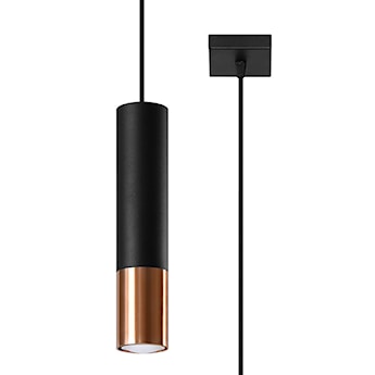 Lampa wisząca Obett średnica 6 cm x1 czarna/miedź