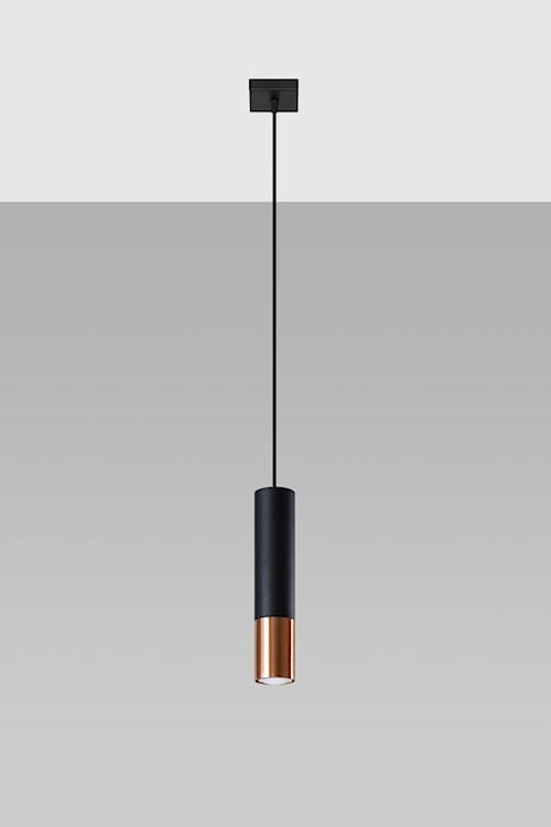 Lampa wisząca Obett średnica 6 cm x1 czarna/miedź  - zdjęcie 6