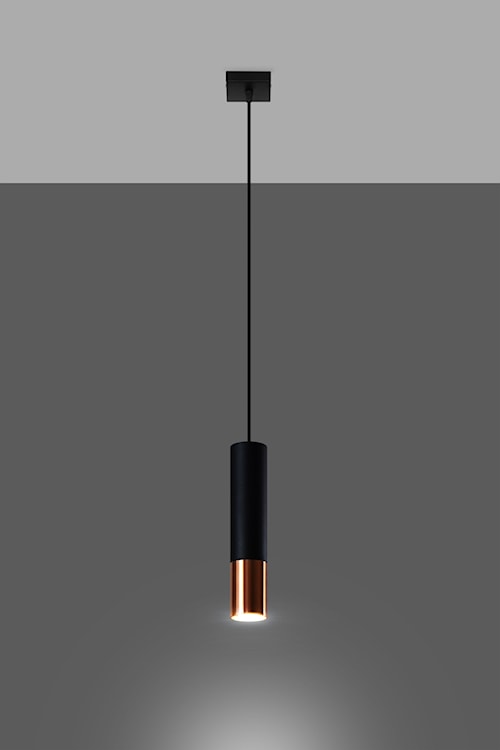 Lampa wisząca Obett średnica 6 cm x1 czarna/miedź  - zdjęcie 5
