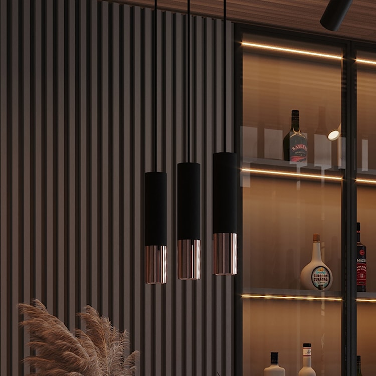 Lampa wisząca Loopez 3L czarny/miedź  - zdjęcie 4