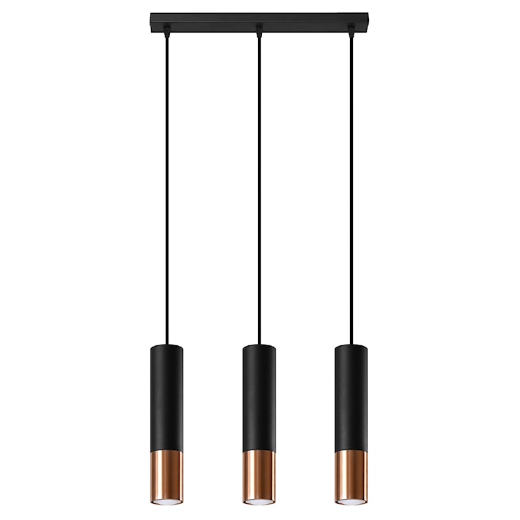 Lampa wisząca Loopez 3L czarny/miedź 