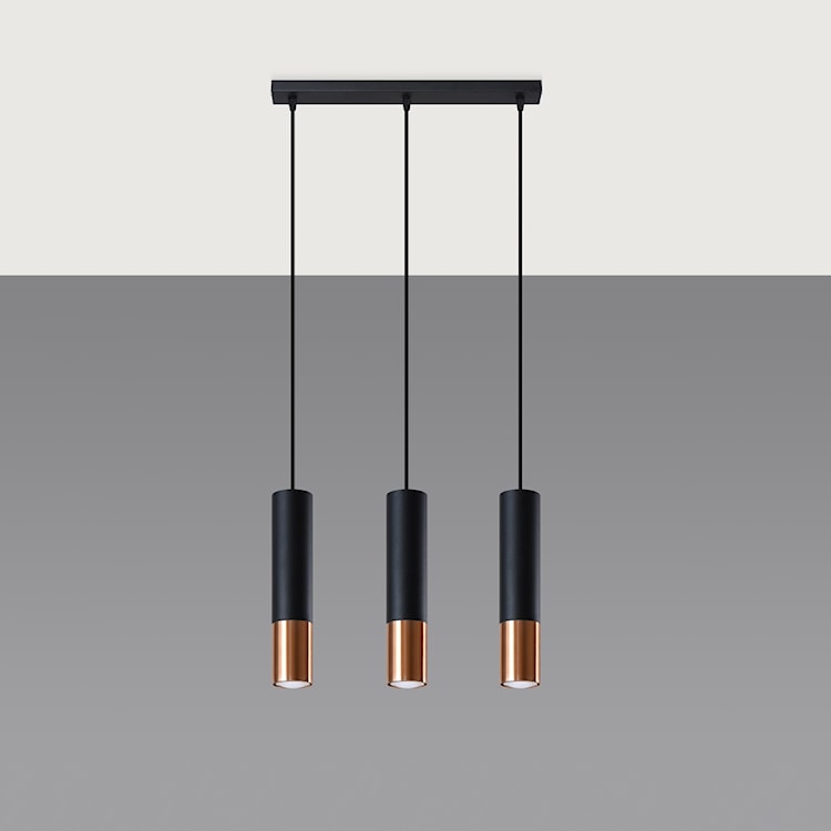 Lampa wisząca Loopez 3L czarny/miedź  - zdjęcie 5