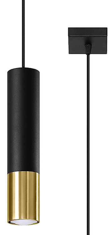 Lampa wisząca Obett średnica 6 cm x1 czarna/złota 