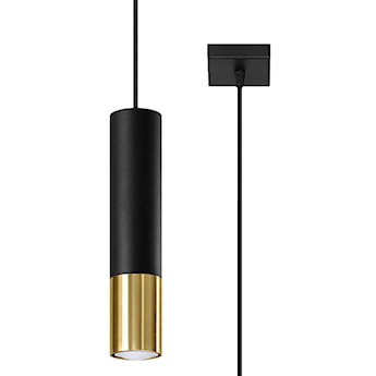 Lampa wisząca Obett średnica 6 cm x1 czarna/złota