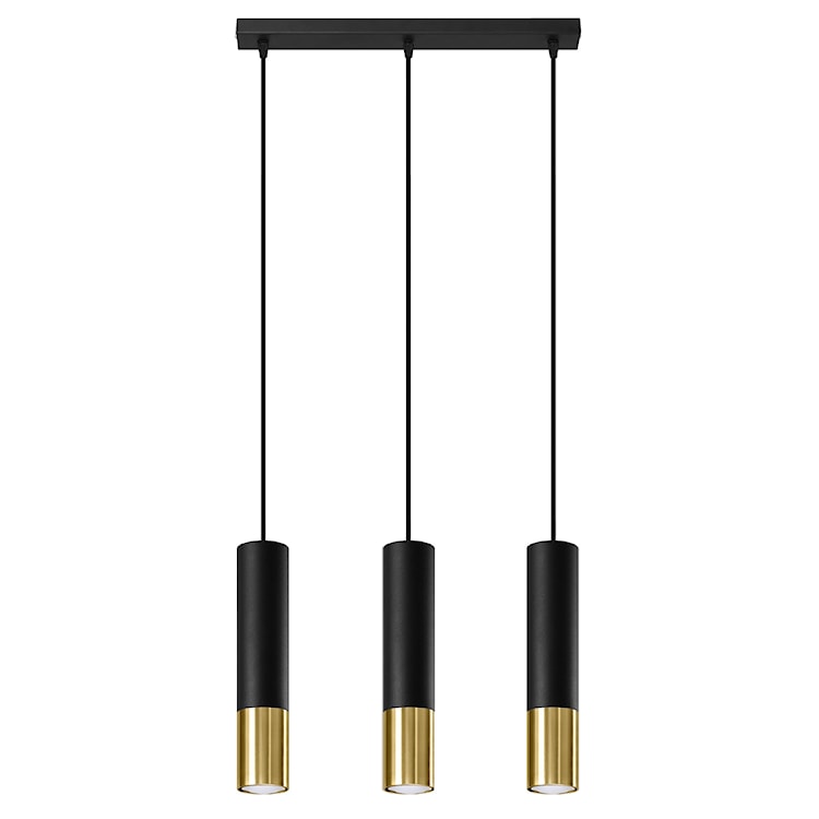 Lampa wisząca Loopez 3L czarny/złoty 