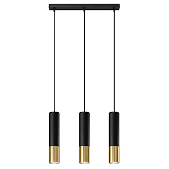Lampa wisząca Loopez 3L czarny/złoty