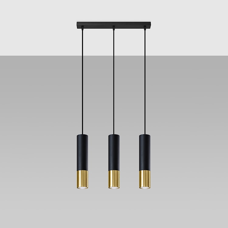 Lampa wisząca Loopez 3L czarny/złoty  - zdjęcie 5