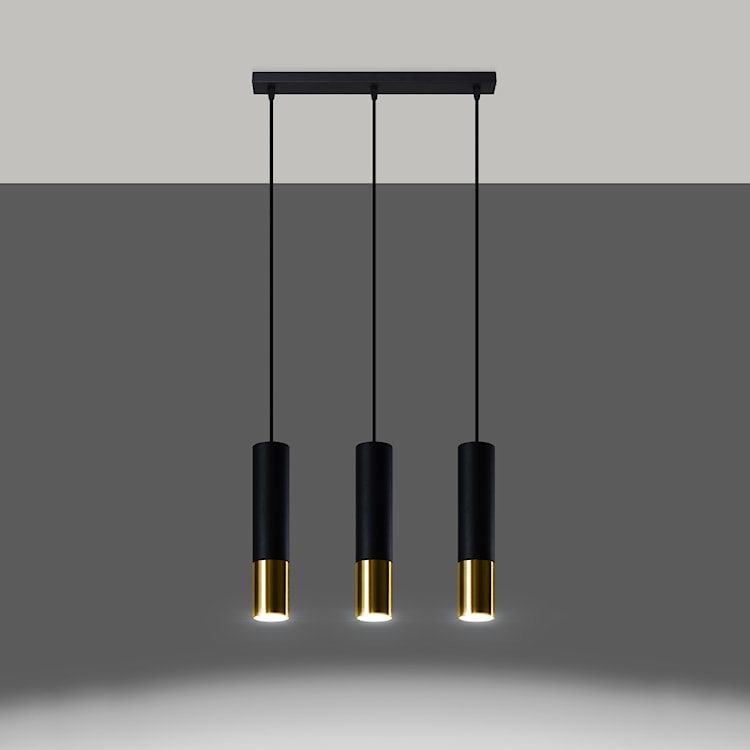 Lampa wisząca Loopez 3L czarny/złoty  - zdjęcie 6