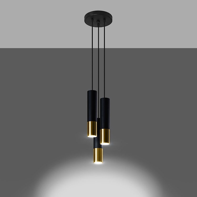 Lampa wisząca Loopez 3P czarny/złoty  - zdjęcie 3