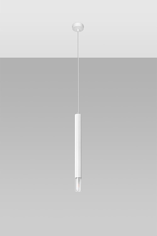 Lampa wisząca Lagga średnica 8 cm x1 biała  - zdjęcie 6