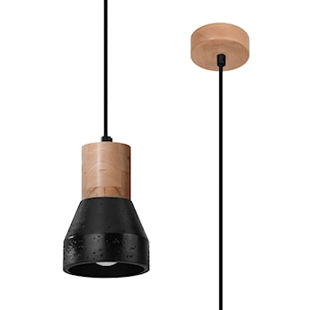 Lampa wisząca Obett średnica 10 cm x1 czarny/naturalny