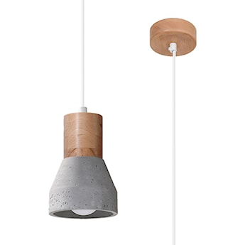Lampa wisząca Obett średnica 10 cm x1 beton/naturalny