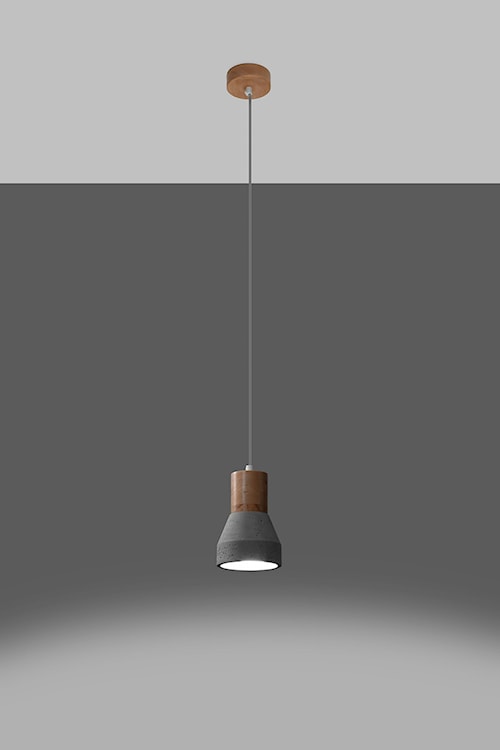 Lampa wisząca Obett średnica 10 cm x1 beton/naturalny  - zdjęcie 5