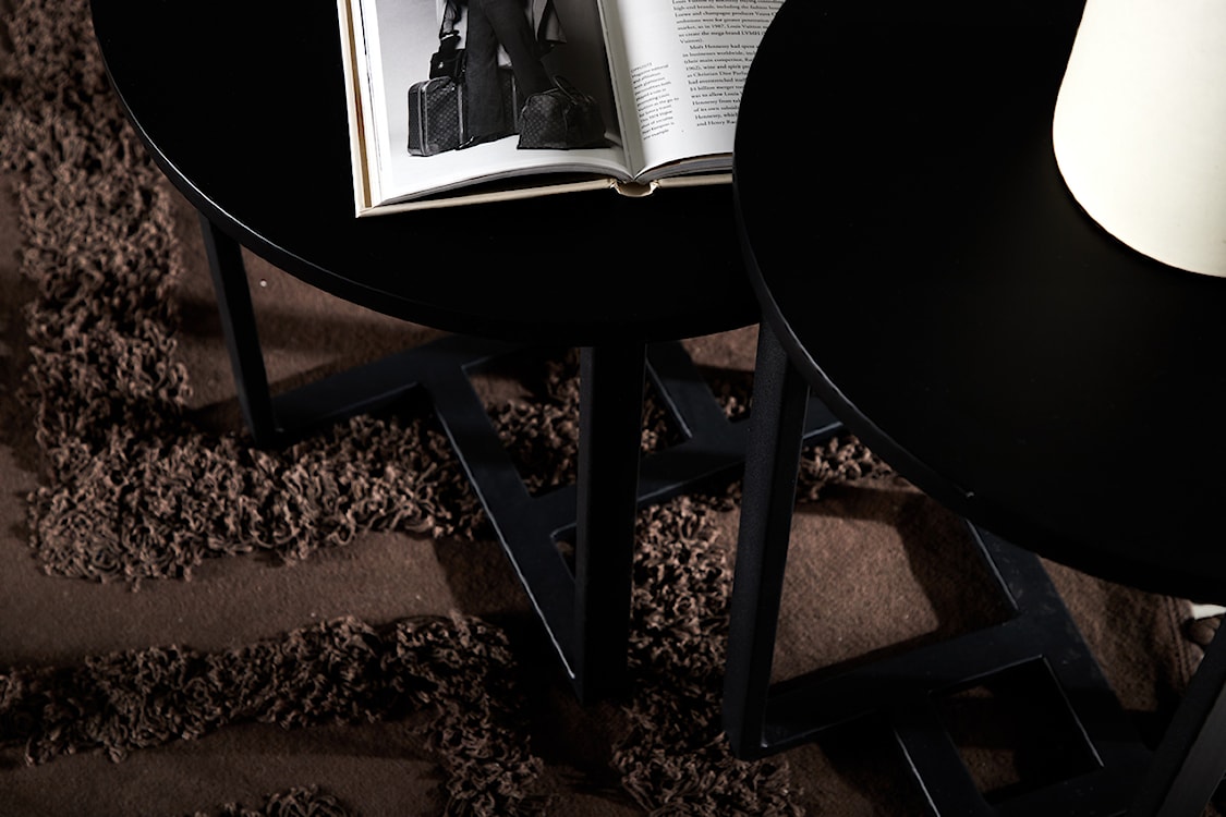 Stolik kawowy Culary okrągły średnica 50 cm czarny  - zdjęcie 4
