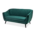 Sofa dwuosobowa Lemarik zielony welur