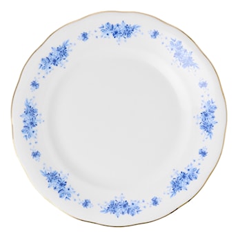 Talerz płytki porcelanowy Alaska 19 cm biało-niebieski