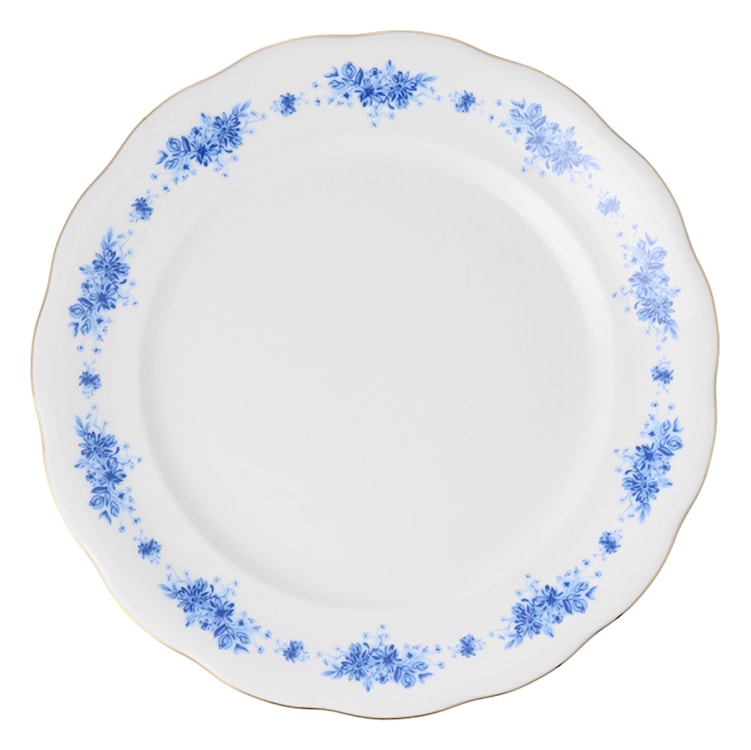 Talerz płytki porcelanowy Alaska 26 cm biało-niebieski