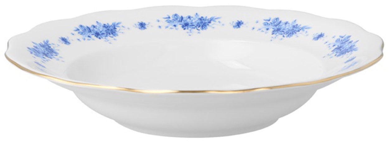 Talerz głęboki porcelanowy Alaska 26 cm biało-niebieski