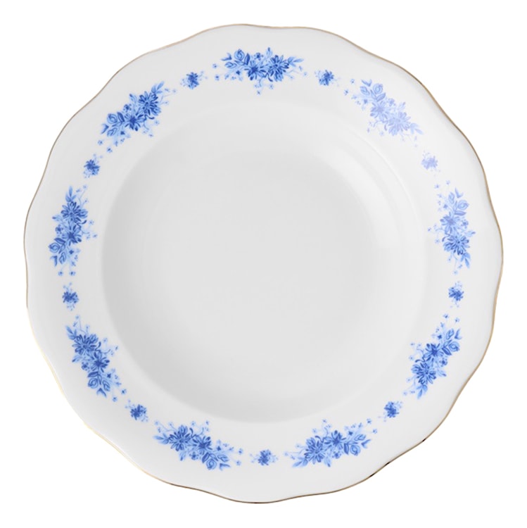 Talerz głęboki porcelanowy Alaska 26 cm biało-niebieski  - zdjęcie 2