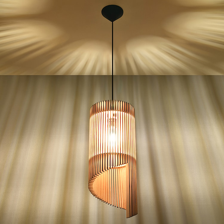 Lampa wisząca Axelo drewniana średnica 21 cm  - zdjęcie 4