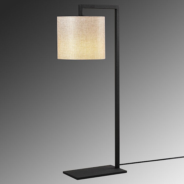 Lampa stołowa Gicanna klasyczna średnica 20 cm kremowa/czarna  - zdjęcie 8