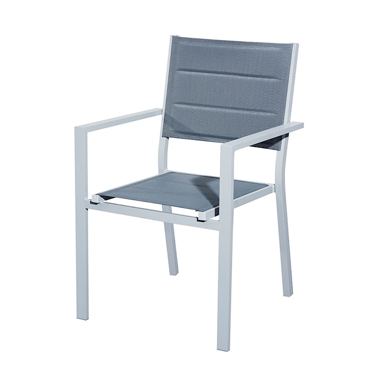Krzesło ogrodowe Nasti aluminium szare