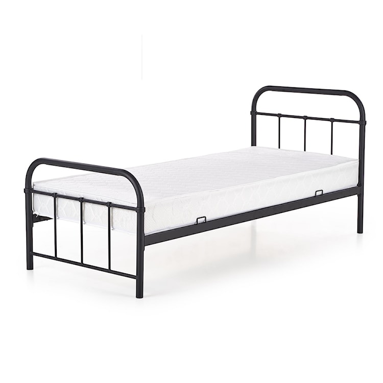 Łóżko metalowe Belsh 90x200 cm czarne 