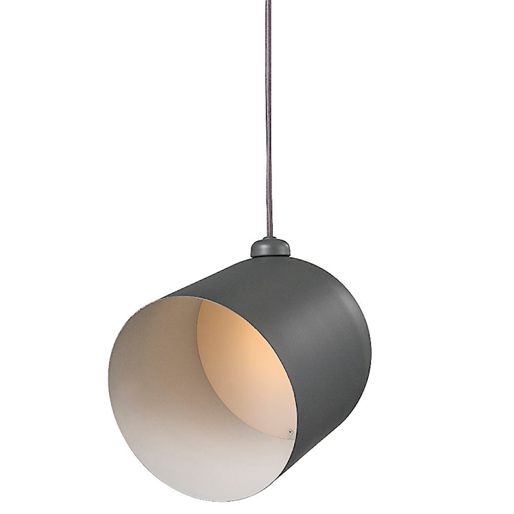 Lampa wisząca Angle 31,5 cm szary metalowy klosz  - zdjęcie 6