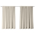 Zasłona do salonu Sylvanca w tkaninie WATER REPELLENT 280x270 cm czarna 