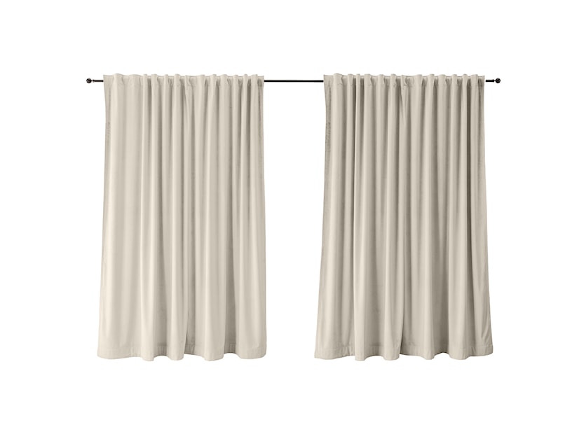 Zasłona do salonu Sylvanca w tkaninie WATER REPELLENT 280x270 cm czarna 
