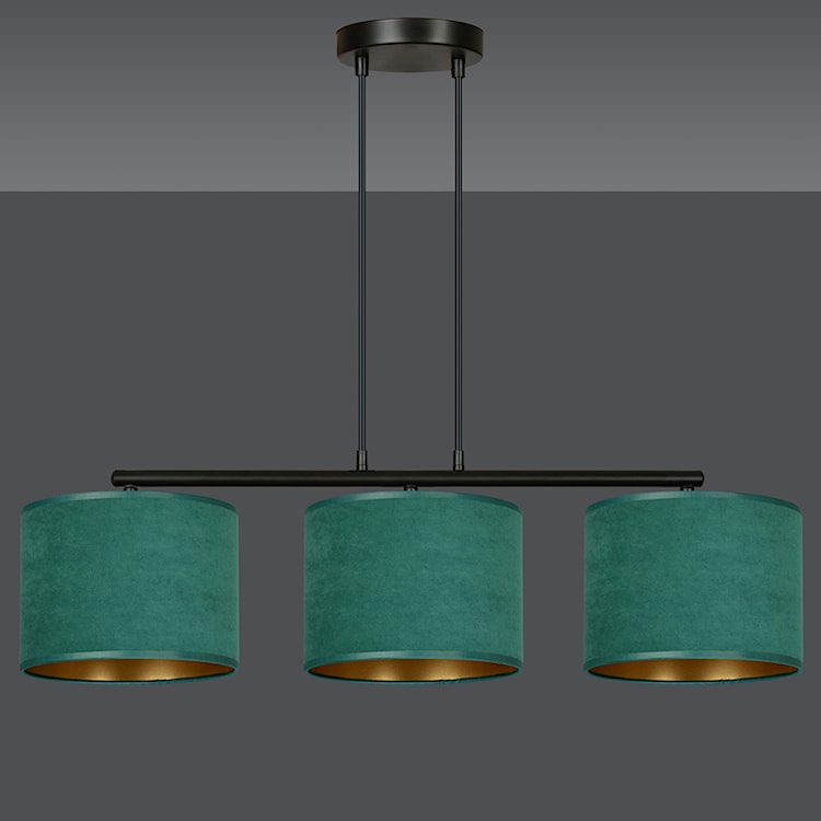 Lampa wisząca Hellid x3 72 cm zielona  - zdjęcie 4