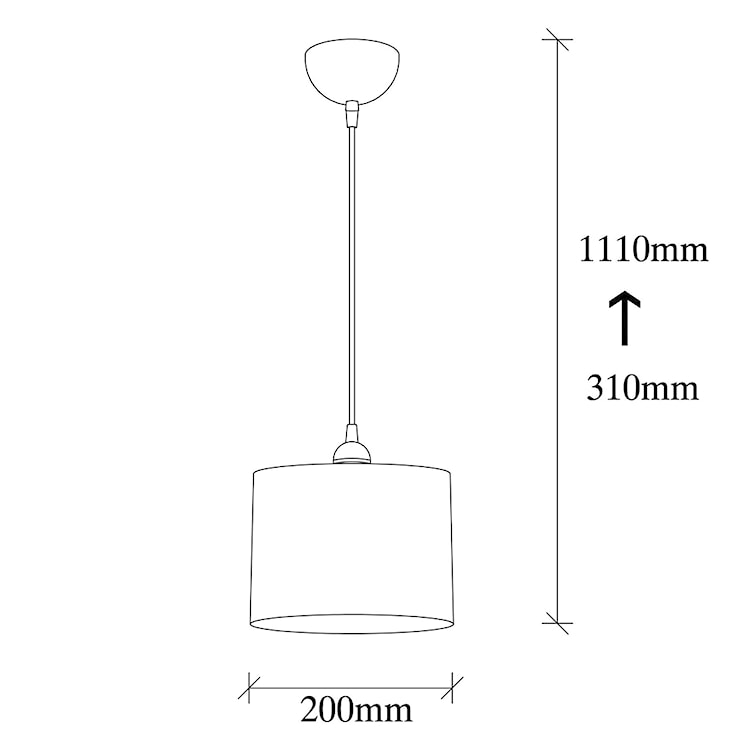 Lampa wisząca Hortensis 20 cm czarna  - zdjęcie 5