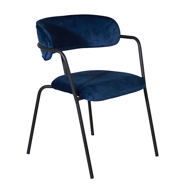 Krzesło nowoczesne Linessitive niebieskie/czarne 