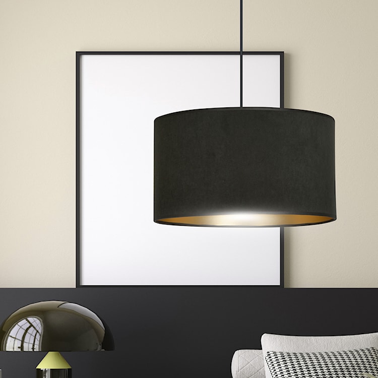 Lampa wisząca Hellid średnica 35 cm czarna  - zdjęcie 3